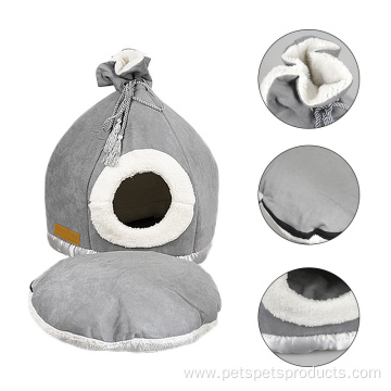 Cat Bed House with Ball Toys Pet Bed